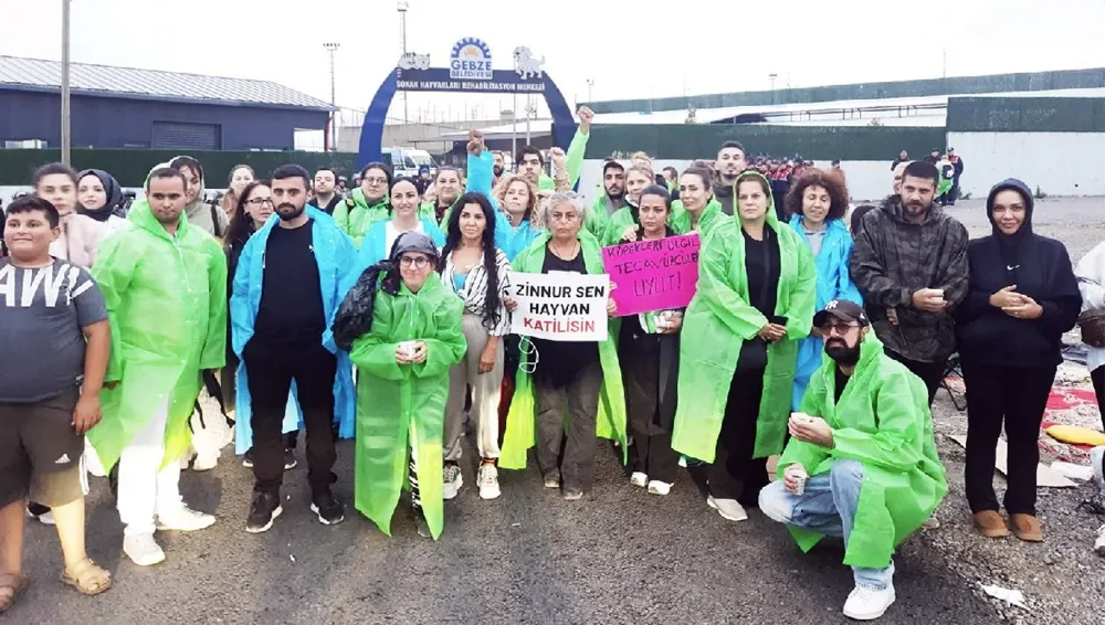 Hayvanseverler Gebze Belediyesi barınağı önünde nöbette