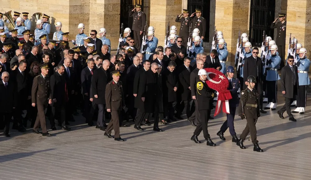 Atatürk’ün ebediyete intikalinin 86. yılında devlet erkânı Anıtkabir’de