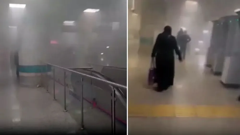 Yenikapı metro istasyonunda yangın