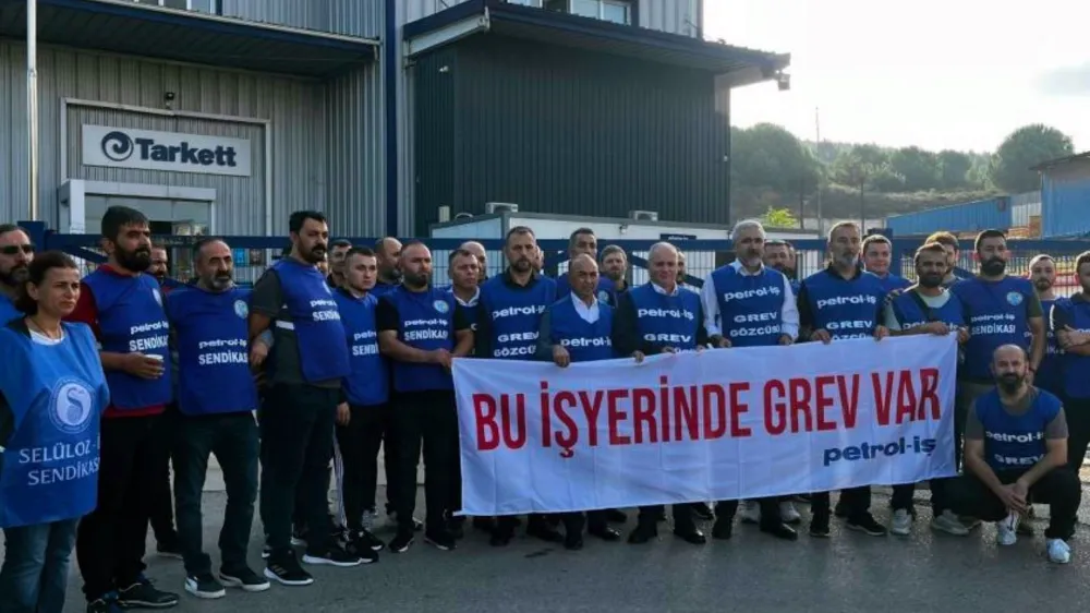 Tarkett işçileri greve başladı