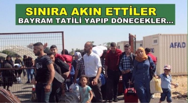 Suriyeliler bayram tatili için savaş var denilen Suriye’ye gidiyor